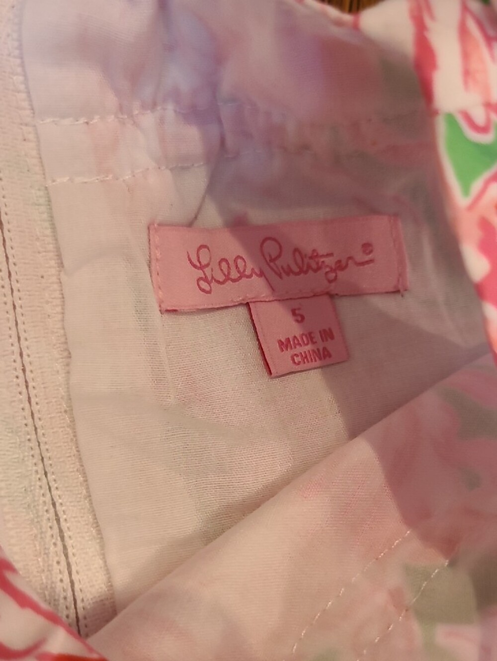 Lilly Pulitzer Bundle Girls Bright Pink & Multi Floral Casual Dress Small 4-5 - Picture 12 of 16